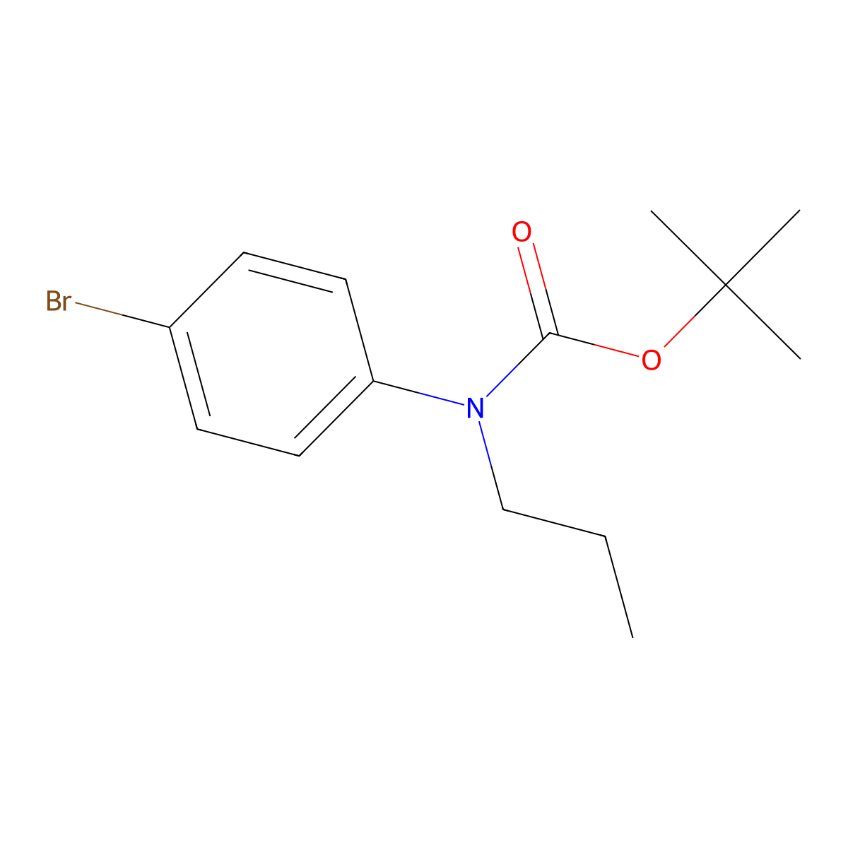 tert-butyl N-(4-bromophenyl)-N-propylcarbamate molecular structure, CAS 1881288-36-3