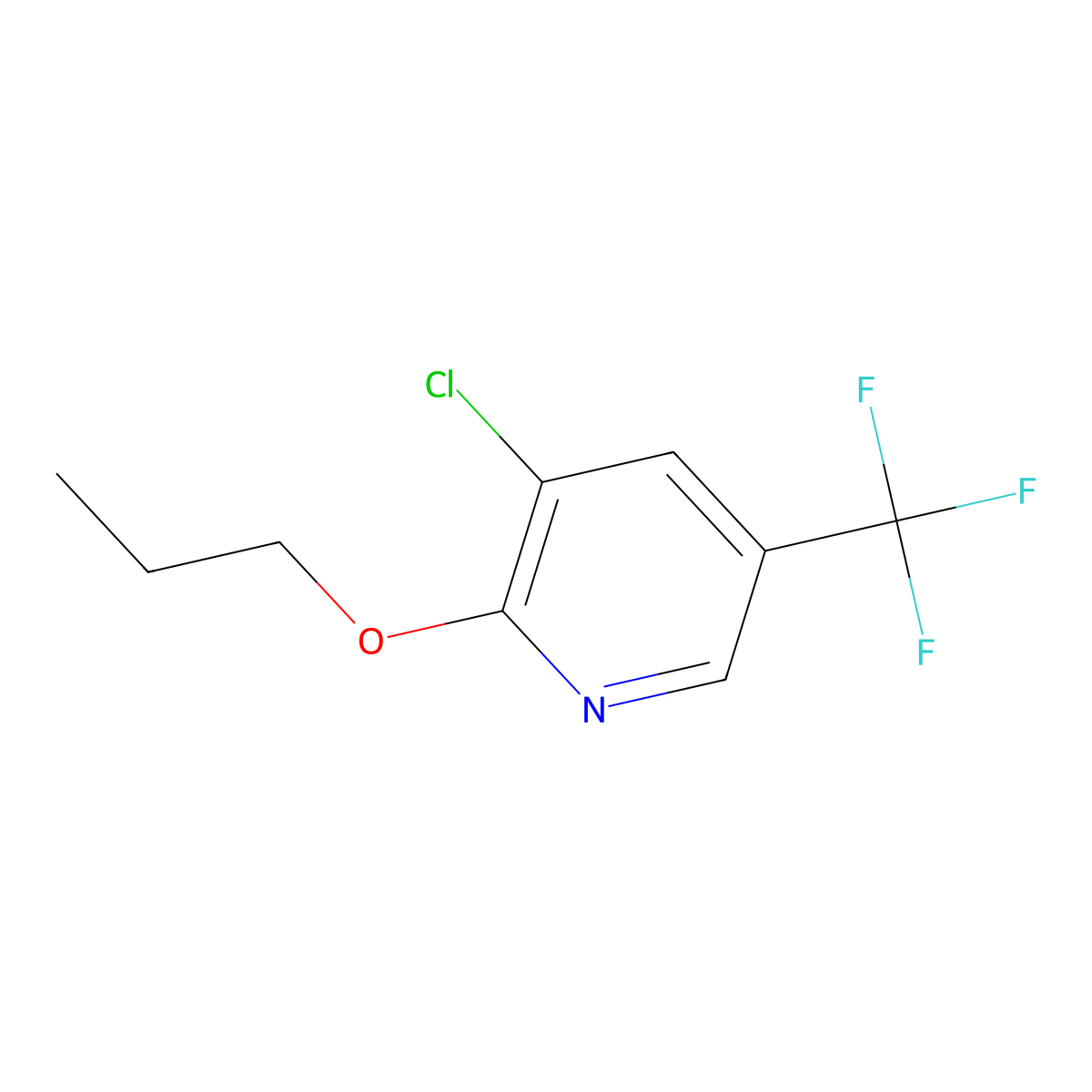 3-Chloro-2-propoxy-5-(trifluoromethyl)pyridine molecular structure, CAS 1881288-42-1