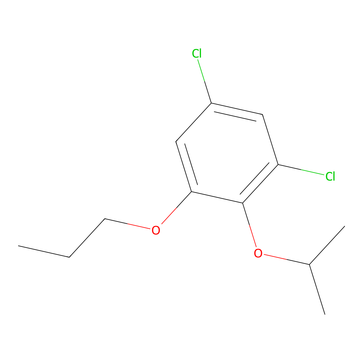 1,5-Dichloro-2-(propan-2-yloxy)-3-propoxybenzene molecular structure, CAS 1881288-43-2