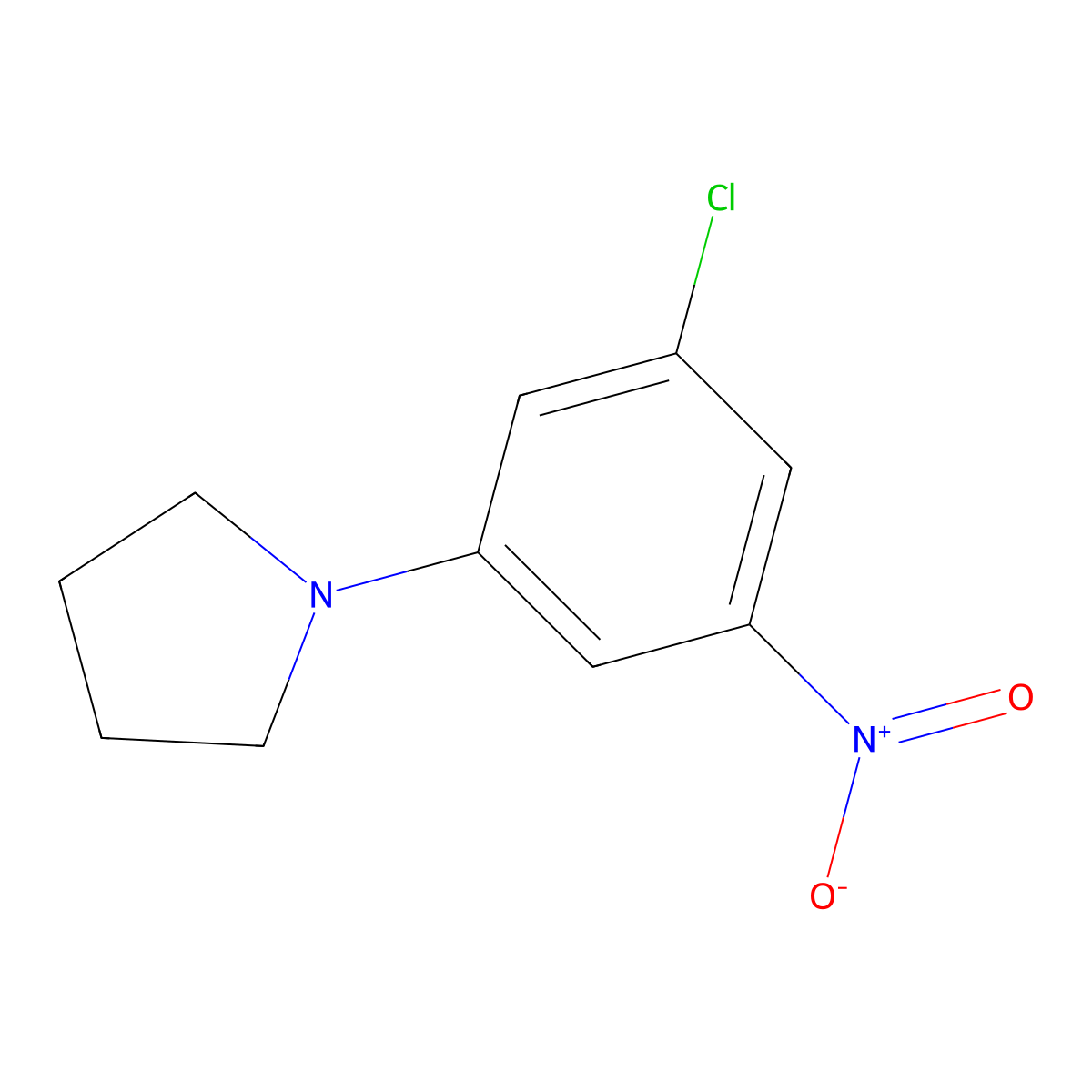1-(3-Chloro-5-nitrophenyl)pyrrolidine molecular structure, CAS 1881288-59-0