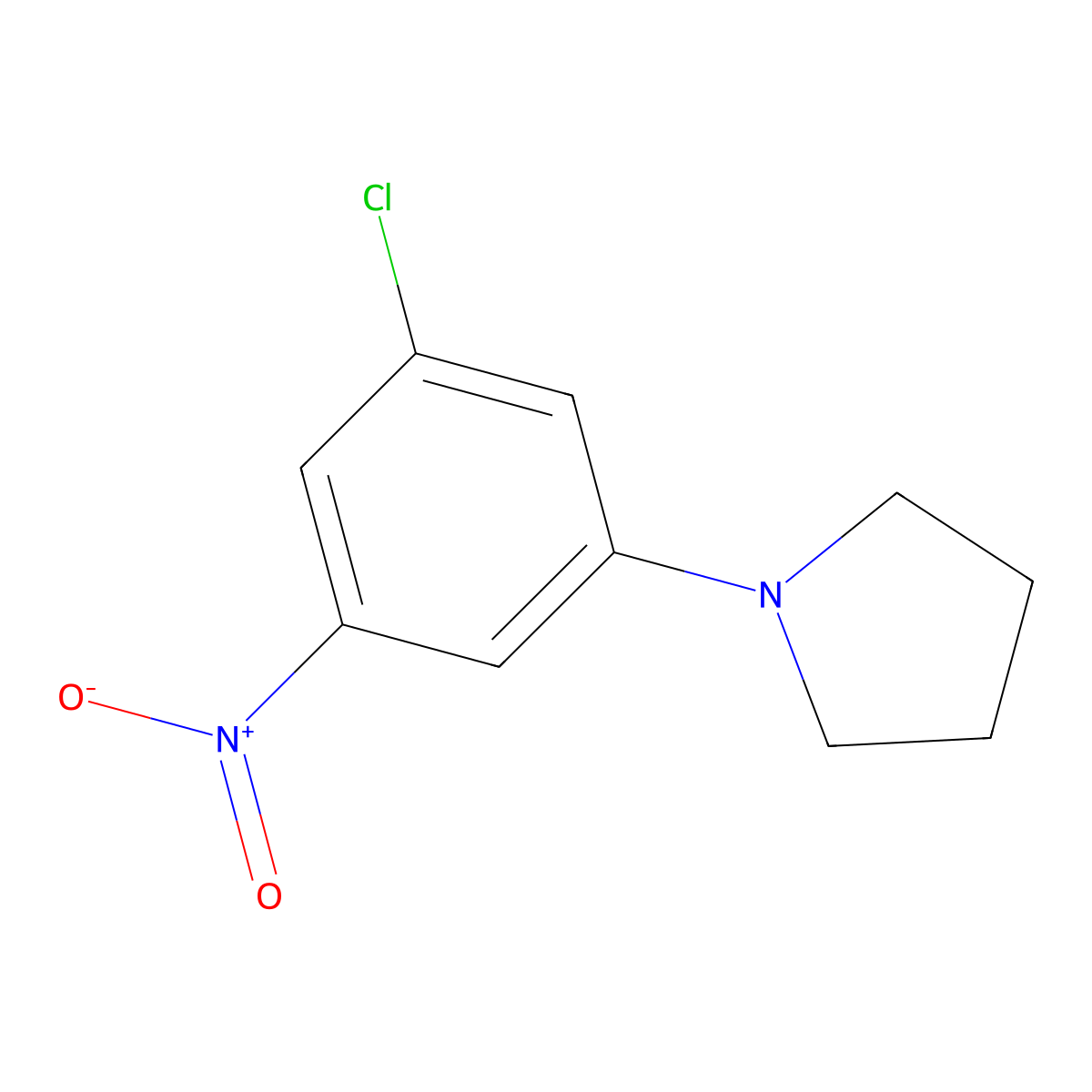 1-(3-Chloro-5-nitrophenyl)pyrrolidine molecular structure, CAS 1881288-59-0