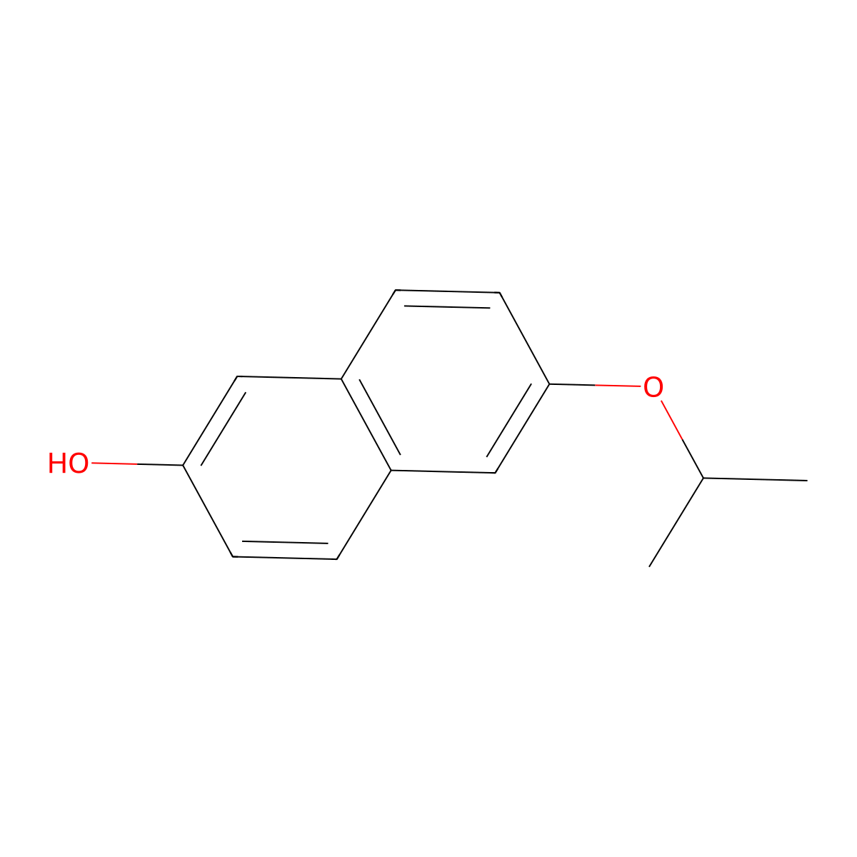 6-(Propan-2-yloxy)naphthalen-2-ol molecular structure, CAS 1881288-69-2