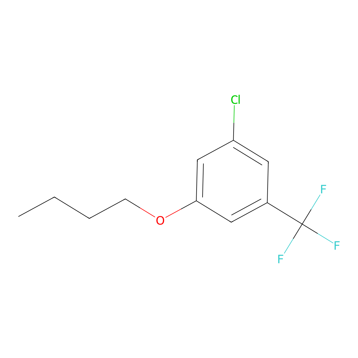 1-Butoxy-3-chloro-5-(trifluoromethyl)benzene molecular structure, CAS 1881288-79-4