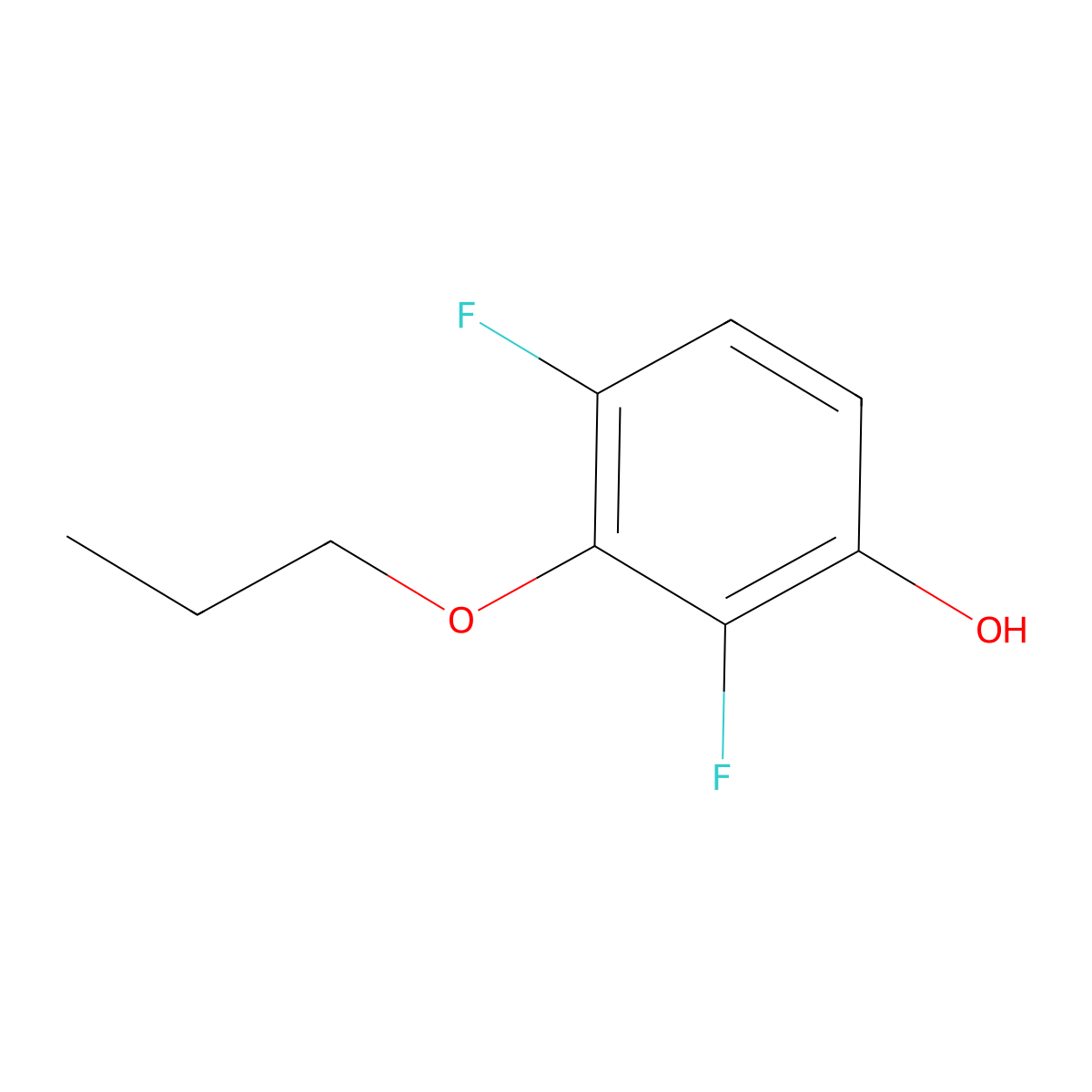 2,4-Difluoro-3-propoxyphenol molecular structure, CAS 1881288-81-8