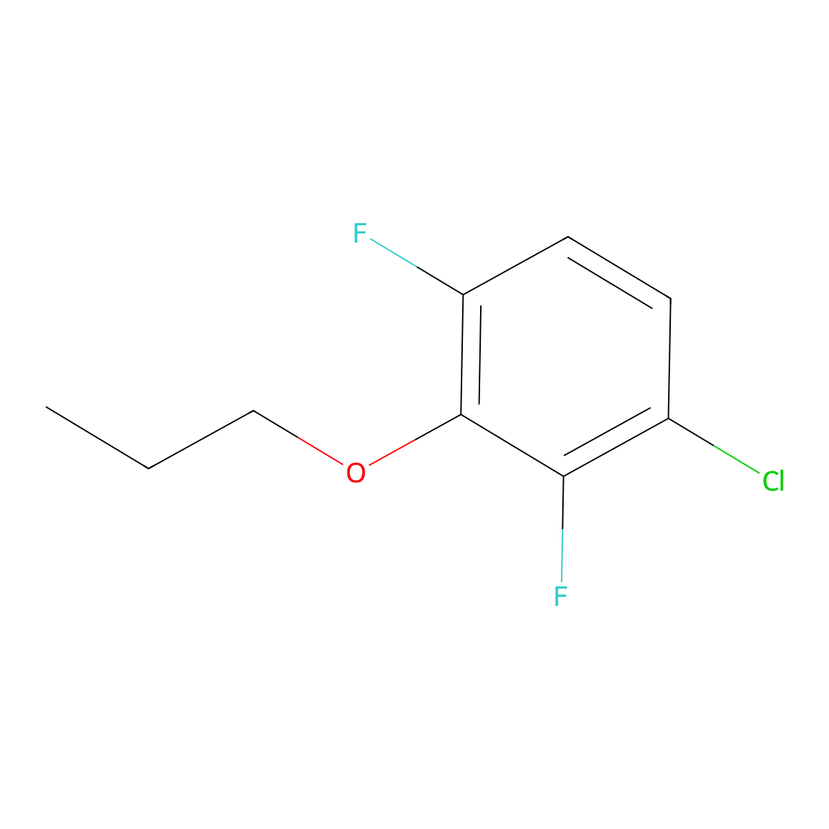 1-Chloro-2,4-difluoro-3-propoxybenzene molecular structure, CAS 1881288-86-3