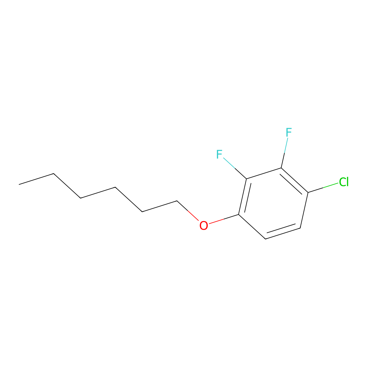 1-Chloro-2,3-difluoro-4-(hexyloxy)benzene molecular structure, CAS 1881288-89-6