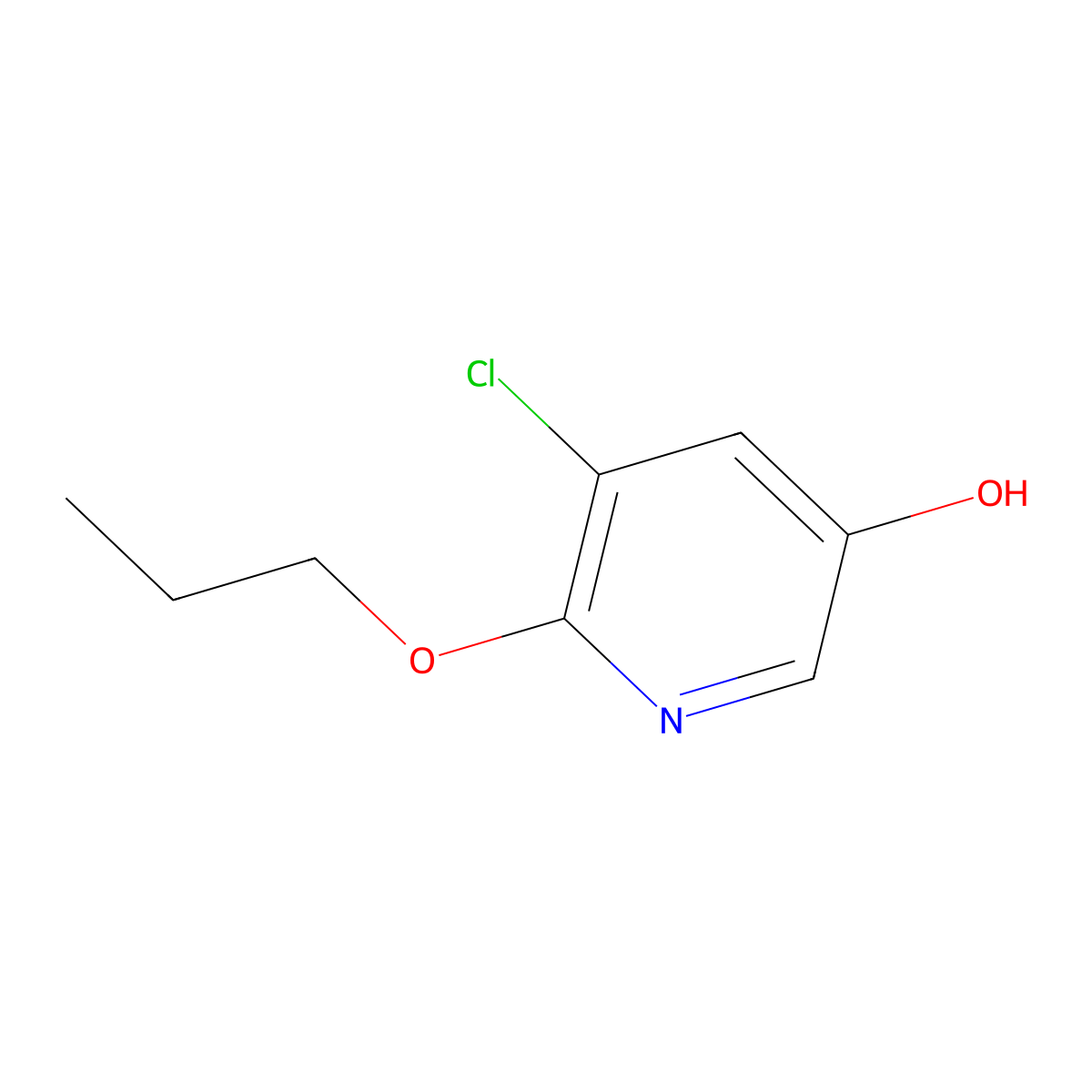 5-Chloro-6-propoxypyridin-3-OL molecular structure, CAS 1881288-98-7