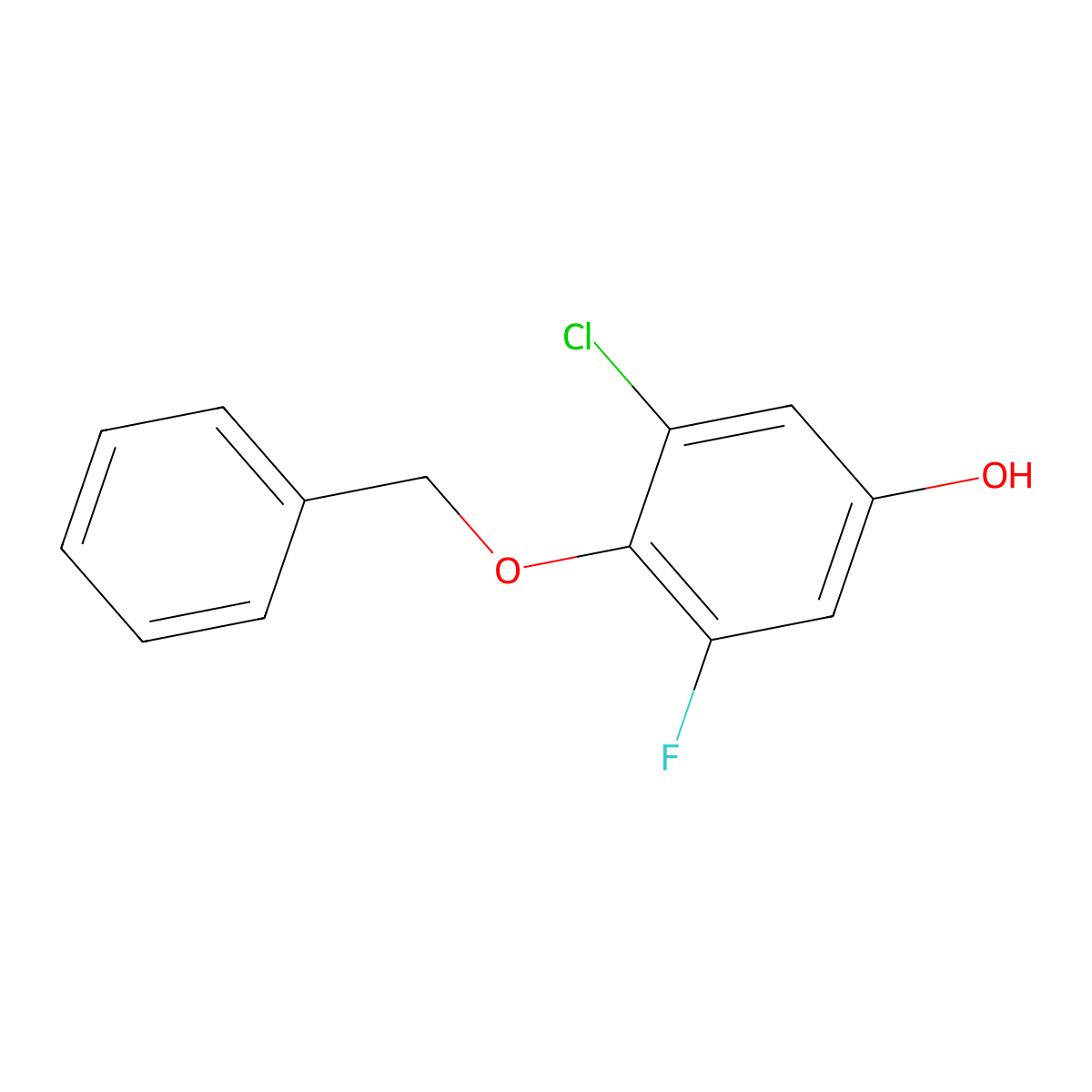 4-(Benzyloxy)-3-chloro-5-fluorophenol molecular structure, CAS 1881289-00-4