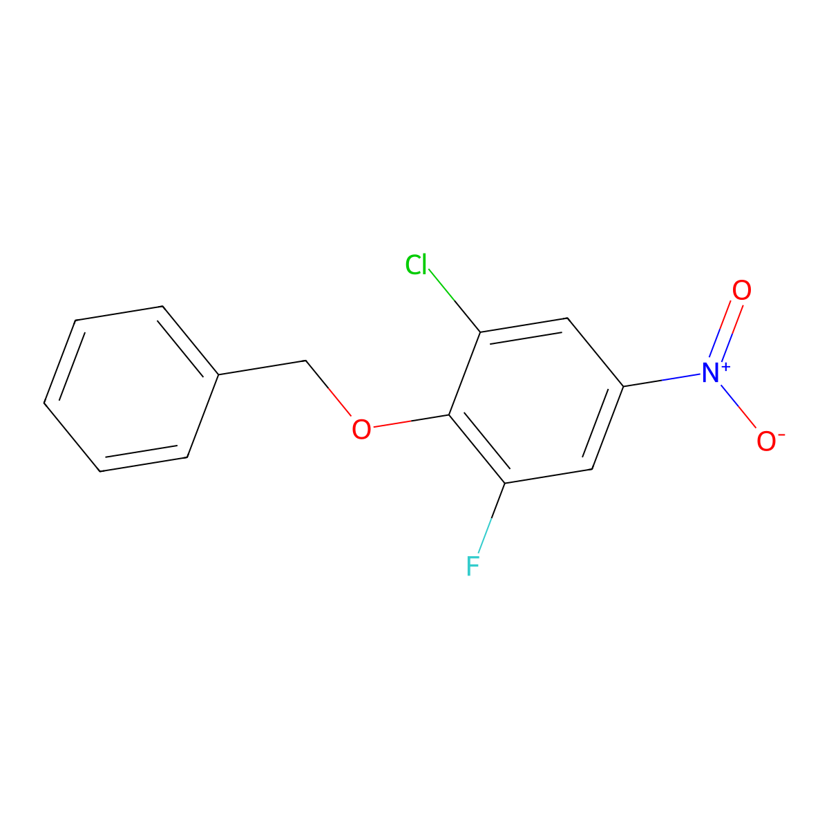 2-(Benzyloxy)-1-chloro-3-fluoro-5-nitrobenzene molecular structure, CAS 1881289-03-7