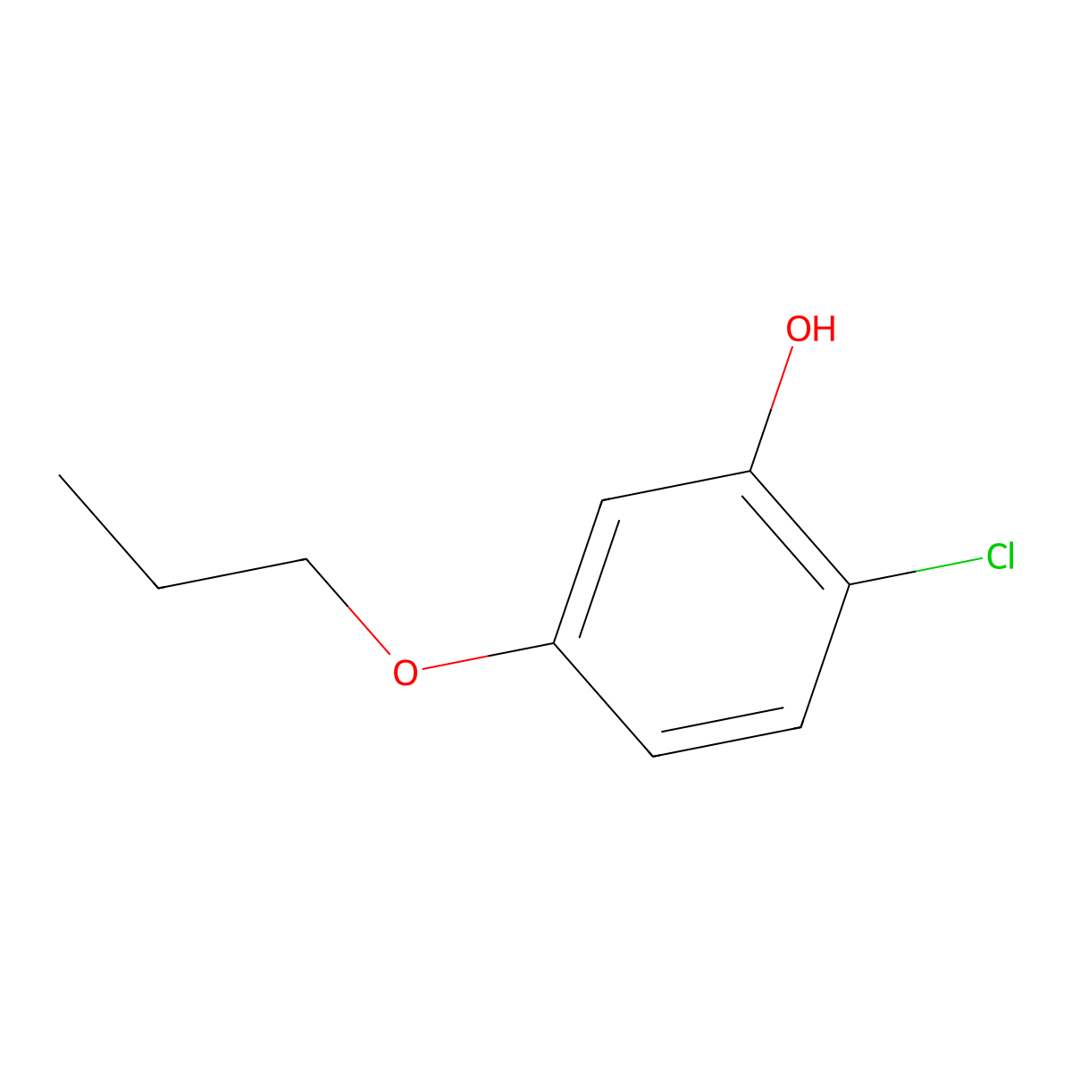 2-Chloro-5-propoxyphenol molecular structure, CAS 1881289-07-1