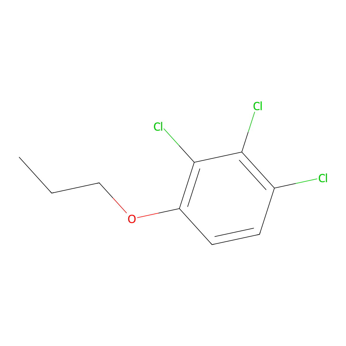 1,2,3-Trichloro-4-propoxybenzene molecular structure, CAS 1881289-15-1