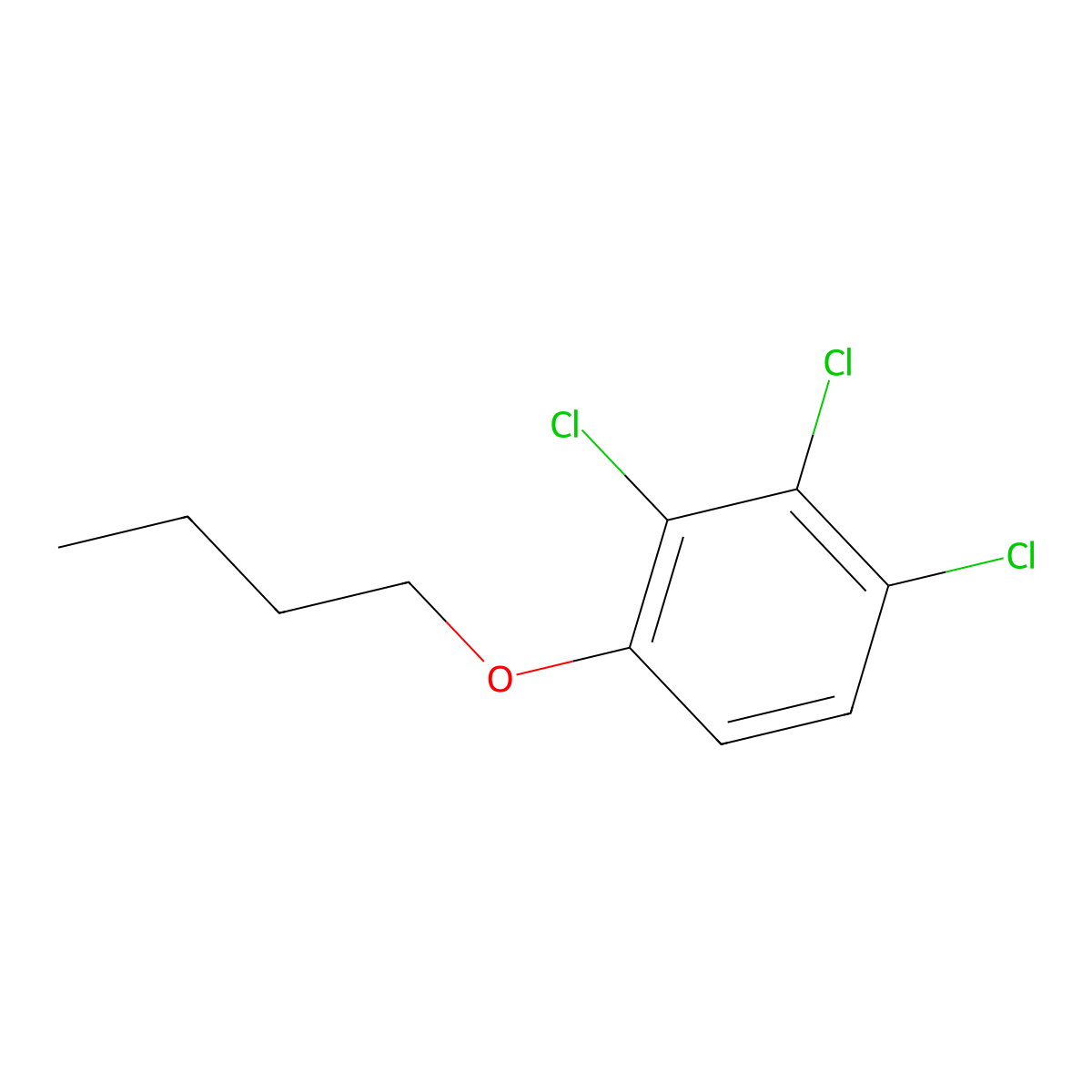 1-Butoxy-2,3,4-trichlorobenzene molecular structure, CAS 1881289-21-9