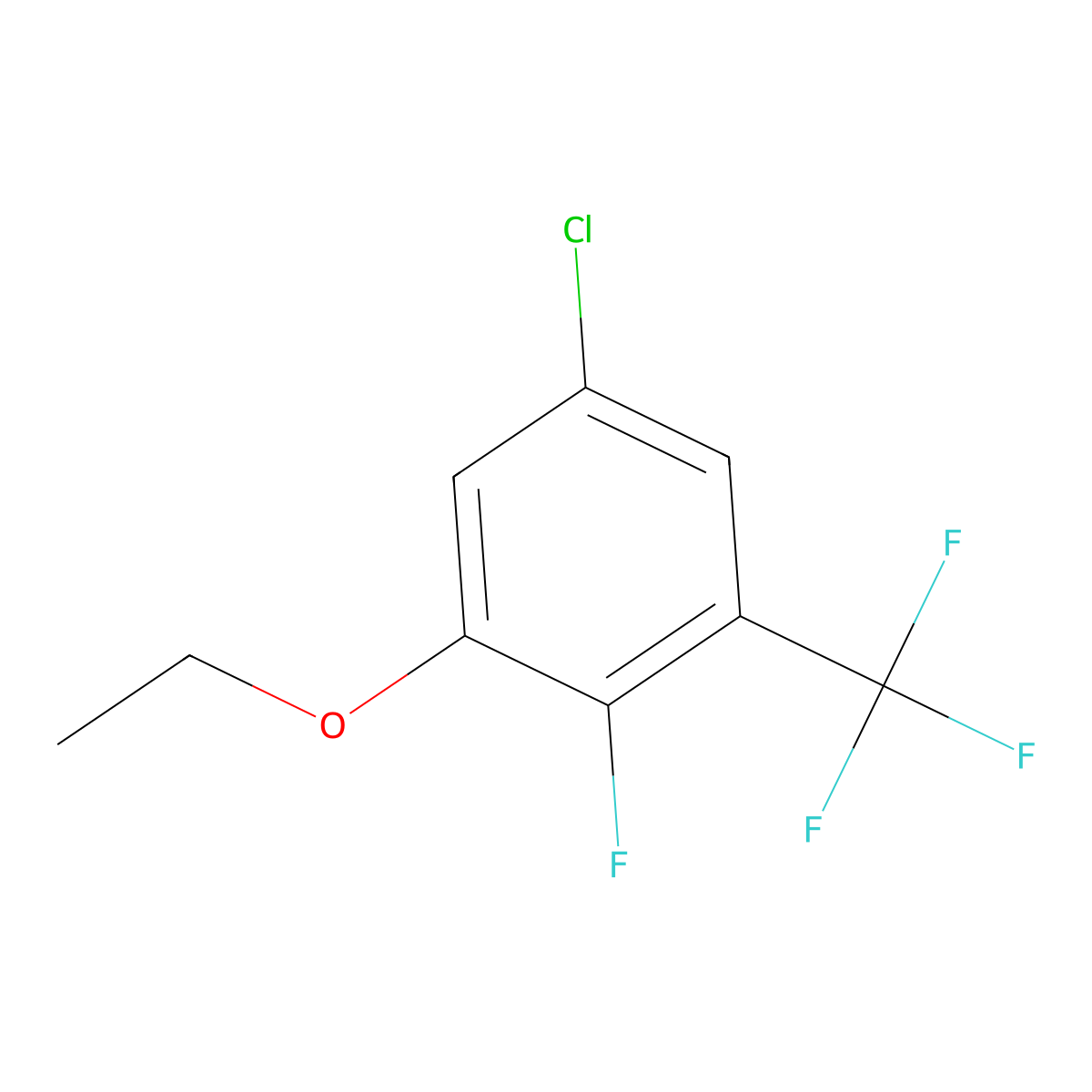 5-Chloro-1-ethoxy-2-fluoro-3-(trifluoromethyl)benzene molecular structure, CAS 1881289-23-1