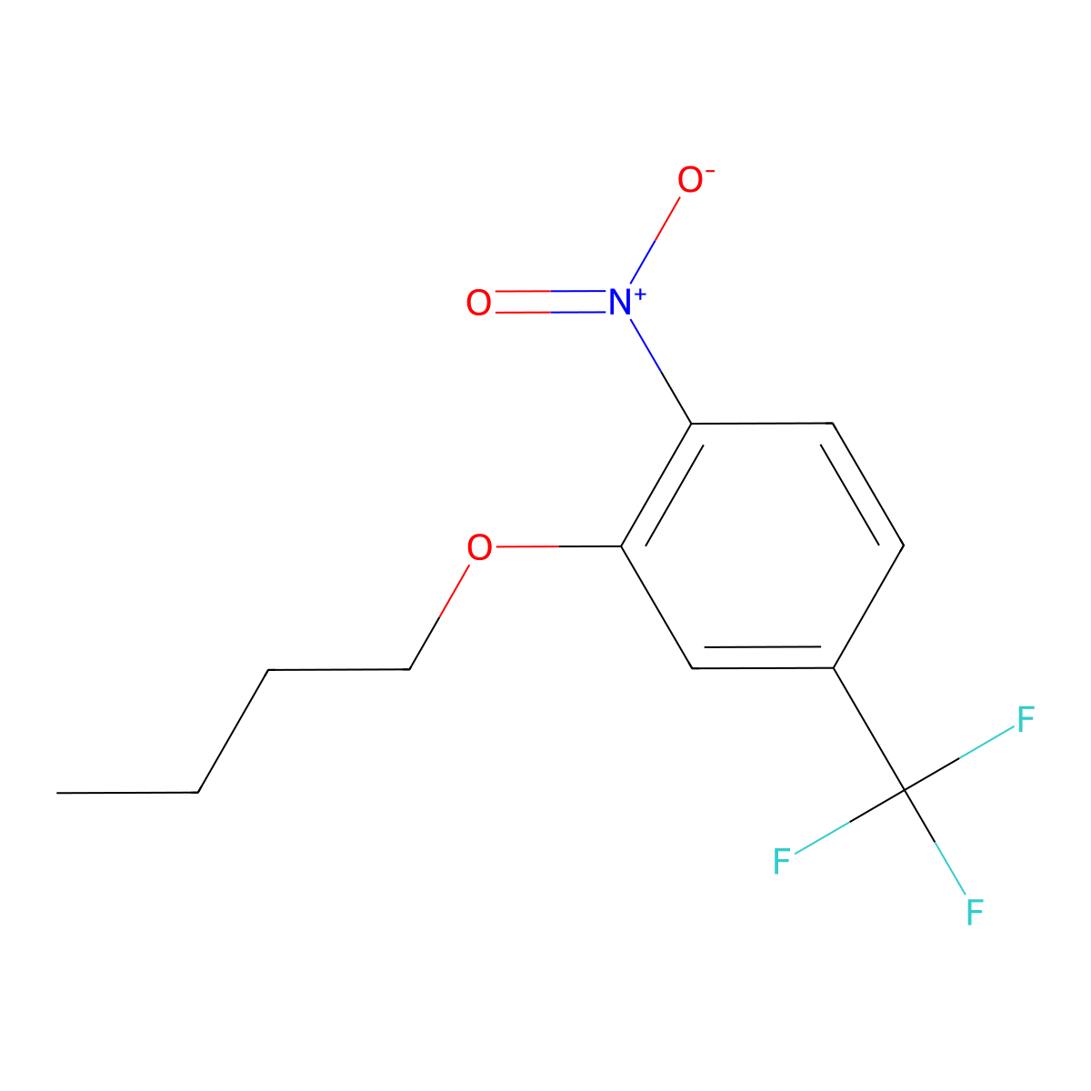 2-Butoxy-1-nitro-4-(trifluoromethyl)benzene molecular structure, CAS 1881289-26-4
