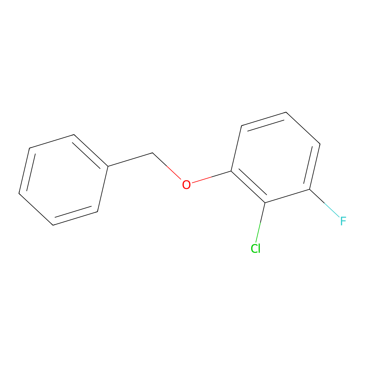 1-(Benzyloxy)-2-chloro-3-fluorobenzene molecular structure, CAS 1881289-28-6