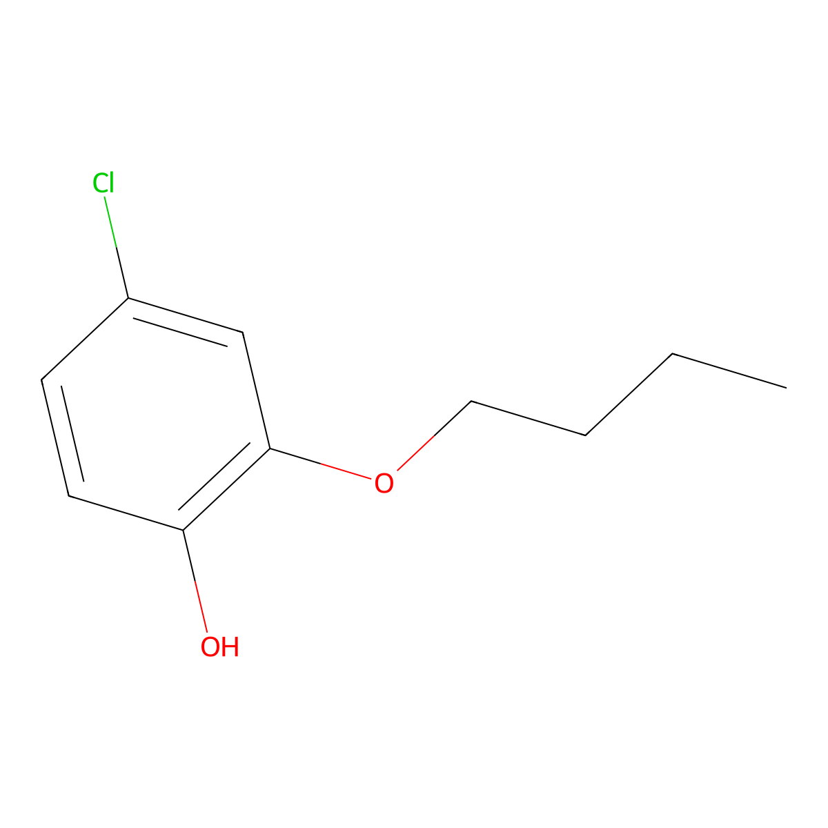 2-Butoxy-4-chlorophenol molecular structure, CAS 1881289-31-1