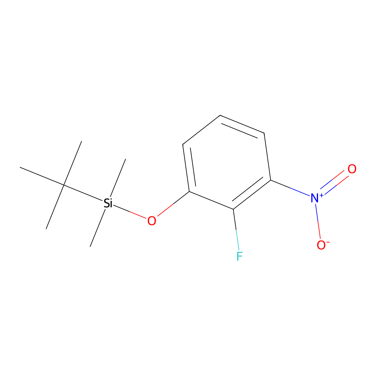 Tert-butyl(2-fluoro-3-nitrophenoxy)dimethylsilane molecular structure, CAS 1881289-34-4