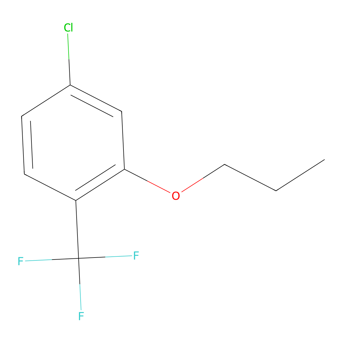4-Chloro-2-propoxy-1-(trifluoromethyl)benzene molecular structure, CAS 1881289-37-7