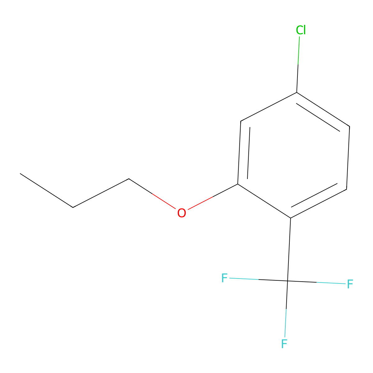 4-Chloro-2-propoxy-1-(trifluoromethyl)benzene molecular structure, CAS 1881289-37-7