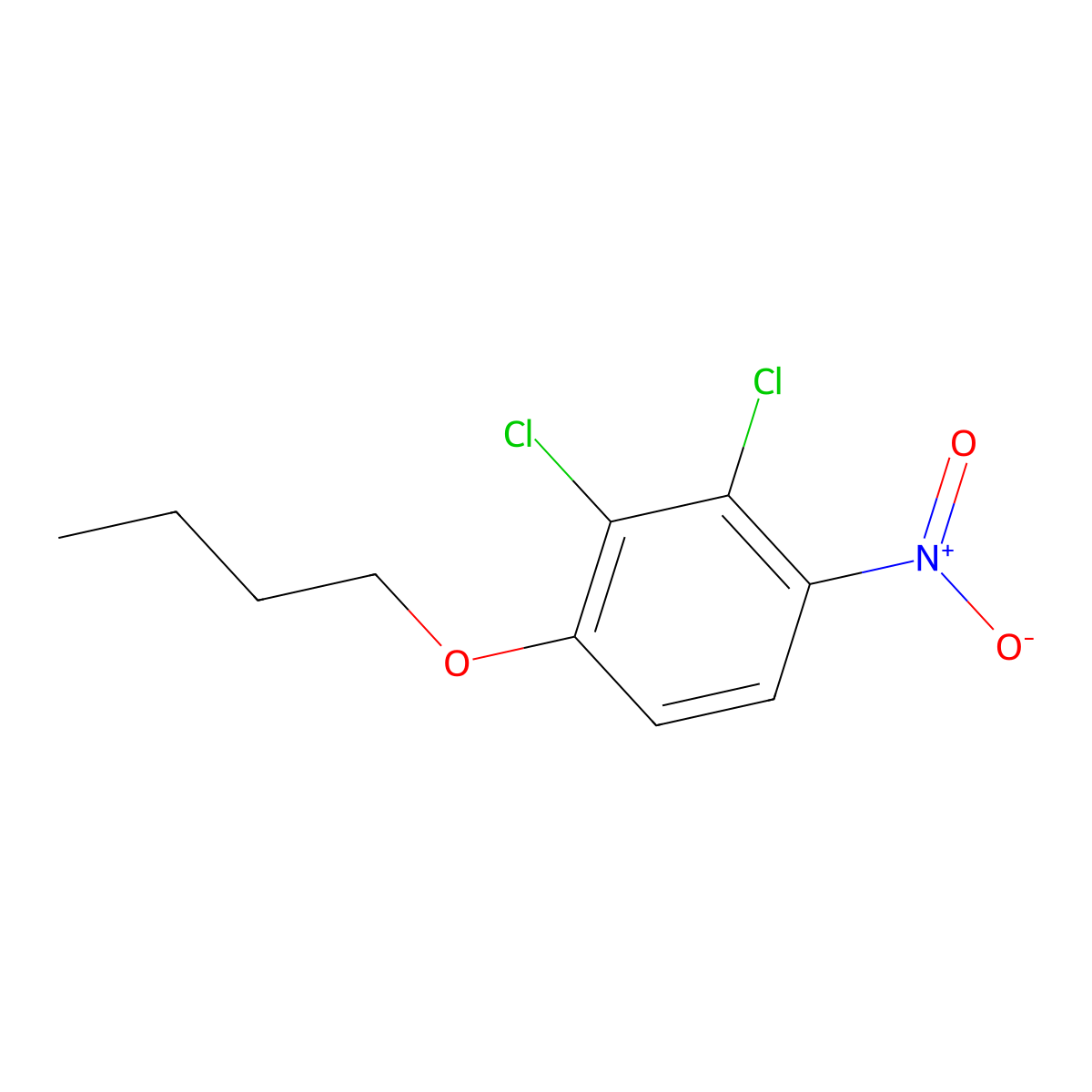 1-Butoxy-2,3-dichloro-4-nitrobenzene molecular structure, CAS 1881289-39-9