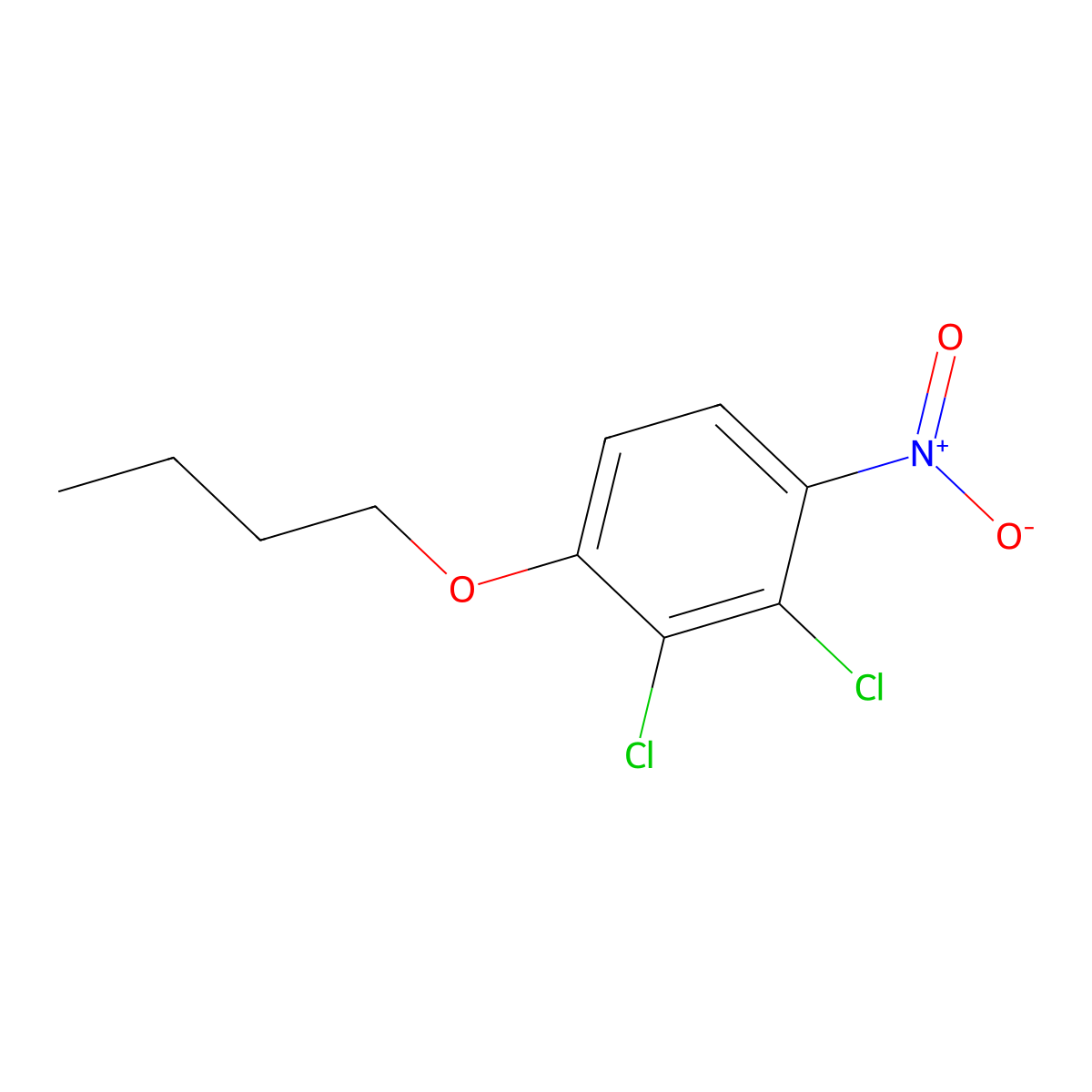 1-Butoxy-2,3-dichloro-4-nitrobenzene molecular structure, CAS 1881289-39-9