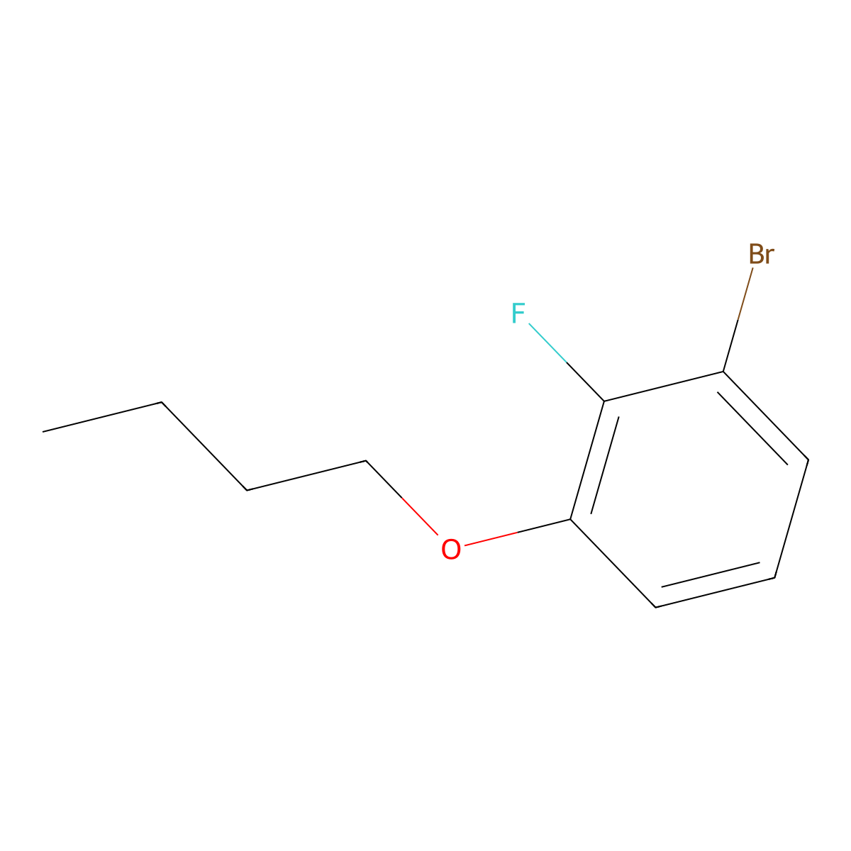 1-Bromo-3-butoxy-2-fluorobenzene molecular structure, CAS 1881289-43-5