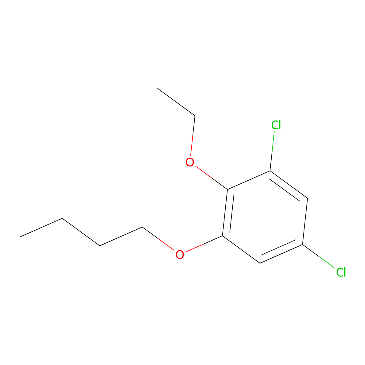1-Butoxy-3,5-dichloro-2-ethoxybenzene molecular structure, CAS 1881289-44-6