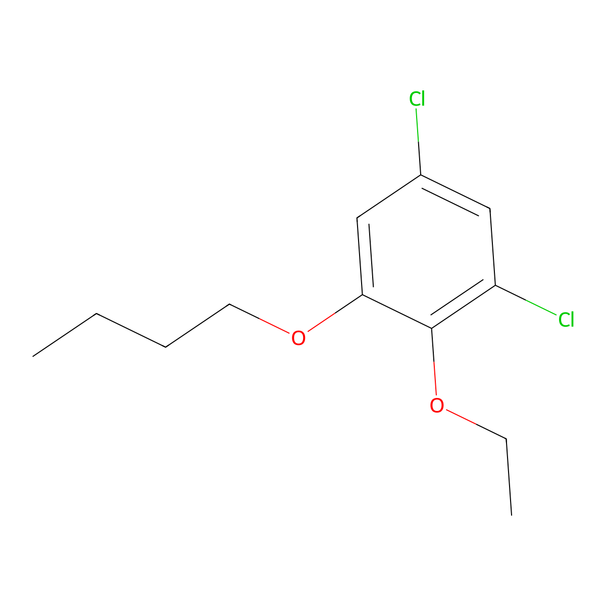 1-Butoxy-3,5-dichloro-2-ethoxybenzene molecular structure, CAS 1881289-44-6