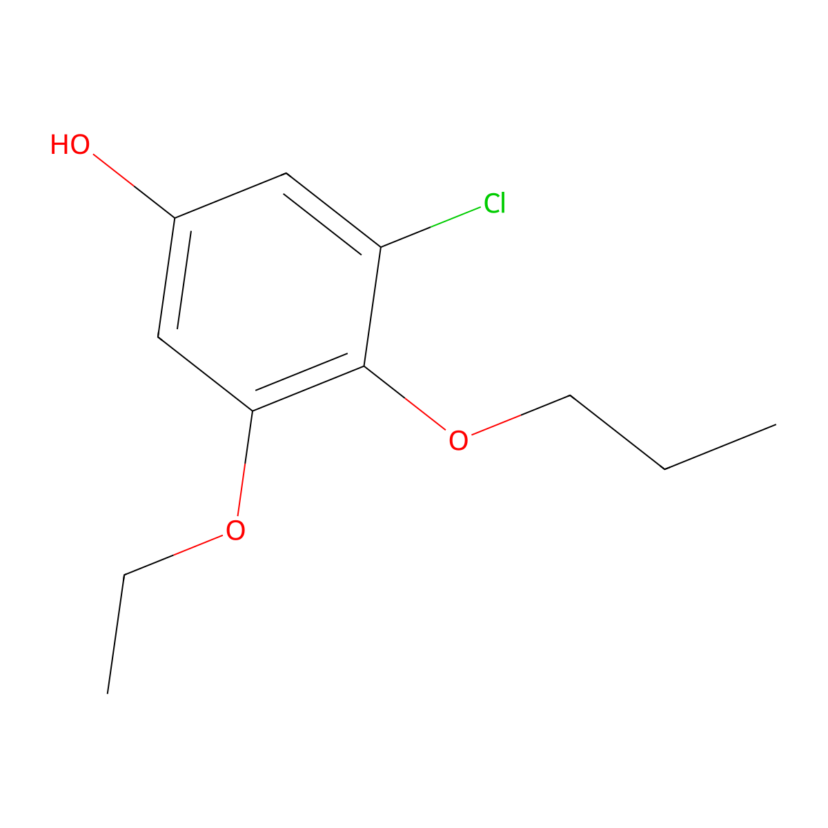 3-Chloro-5-ethoxy-4-propoxyphenol molecular structure, CAS 1881289-45-7