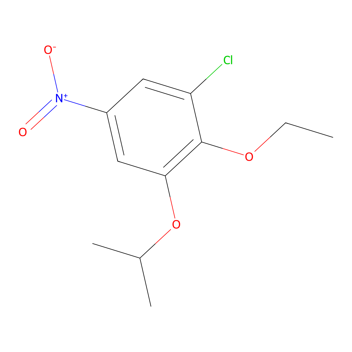 1-Chloro-2-ethoxy-5-nitro-3-(propan-2-yloxy)benzene molecular structure, CAS 1881289-48-0