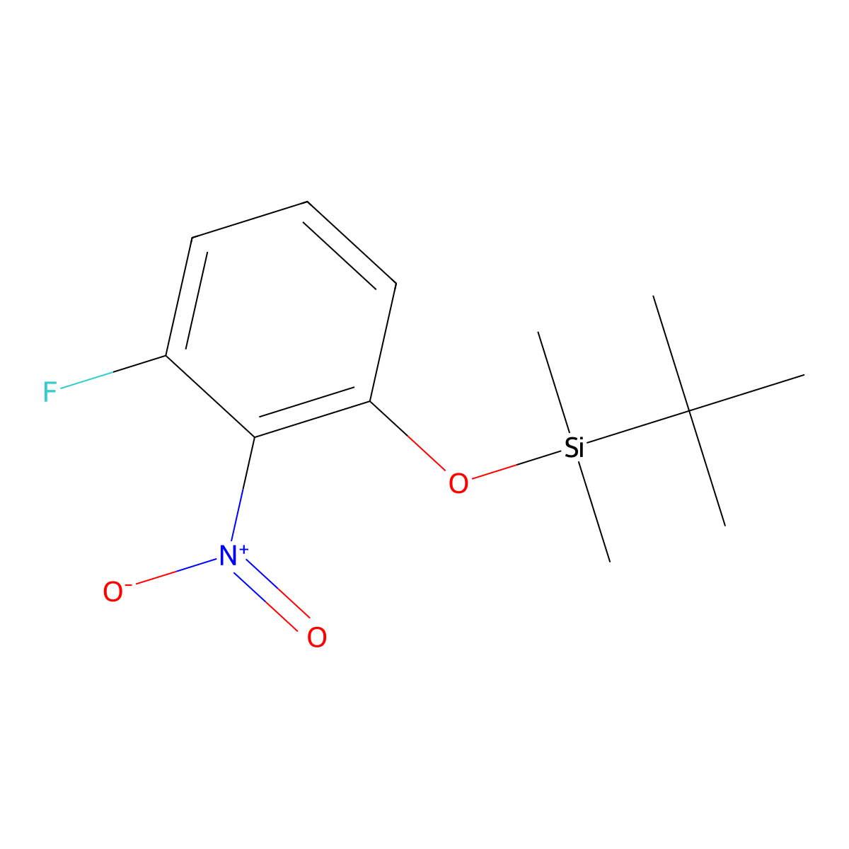 Tert-butyl(3-fluoro-2-nitrophenoxy)dimethylsilane molecular structure, CAS 1881289-49-1