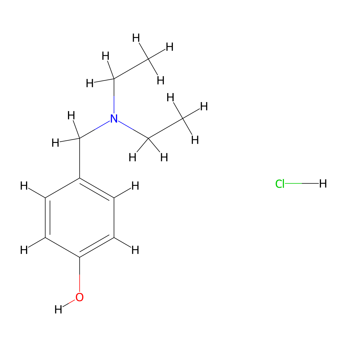 4-[(Diethylamino)methyl]phenol hydrochloride molecular structure, CAS 1881289-51-5