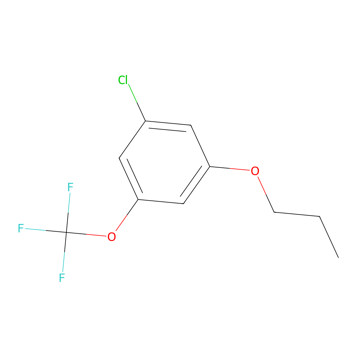 1-Chloro-3-propoxy-5-(trifluoromethoxy)benzene molecular structure, CAS 1881289-52-6