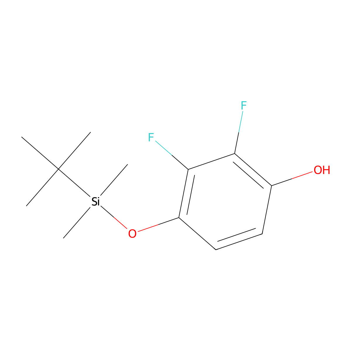 4-[(Tert-butyldimethylsilyl)oxy]-2,3-difluorophenol molecular structure, CAS 1881289-55-9