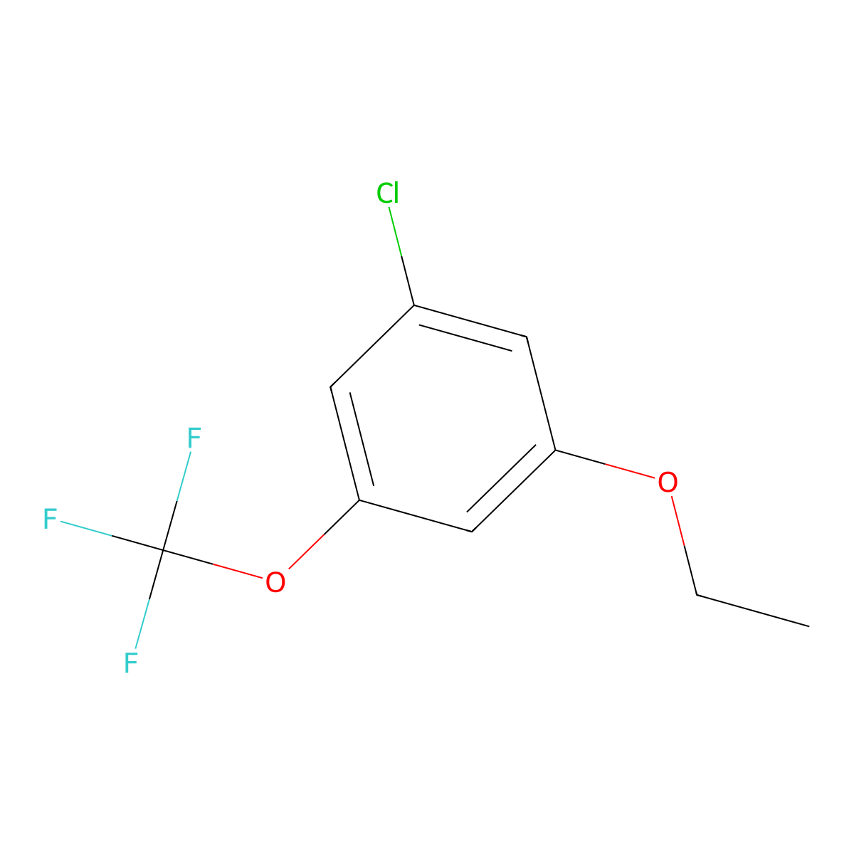 1-Chloro-3-ethoxy-5-(trifluoromethoxy)benzene molecular structure, CAS 1881290-23-8