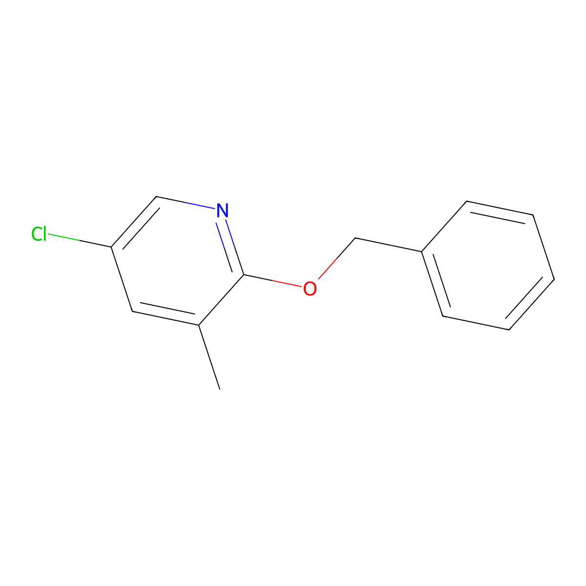 2-(Benzyloxy)-5-chloro-3-methylpyridine molecular structure, CAS 1881290-26-1