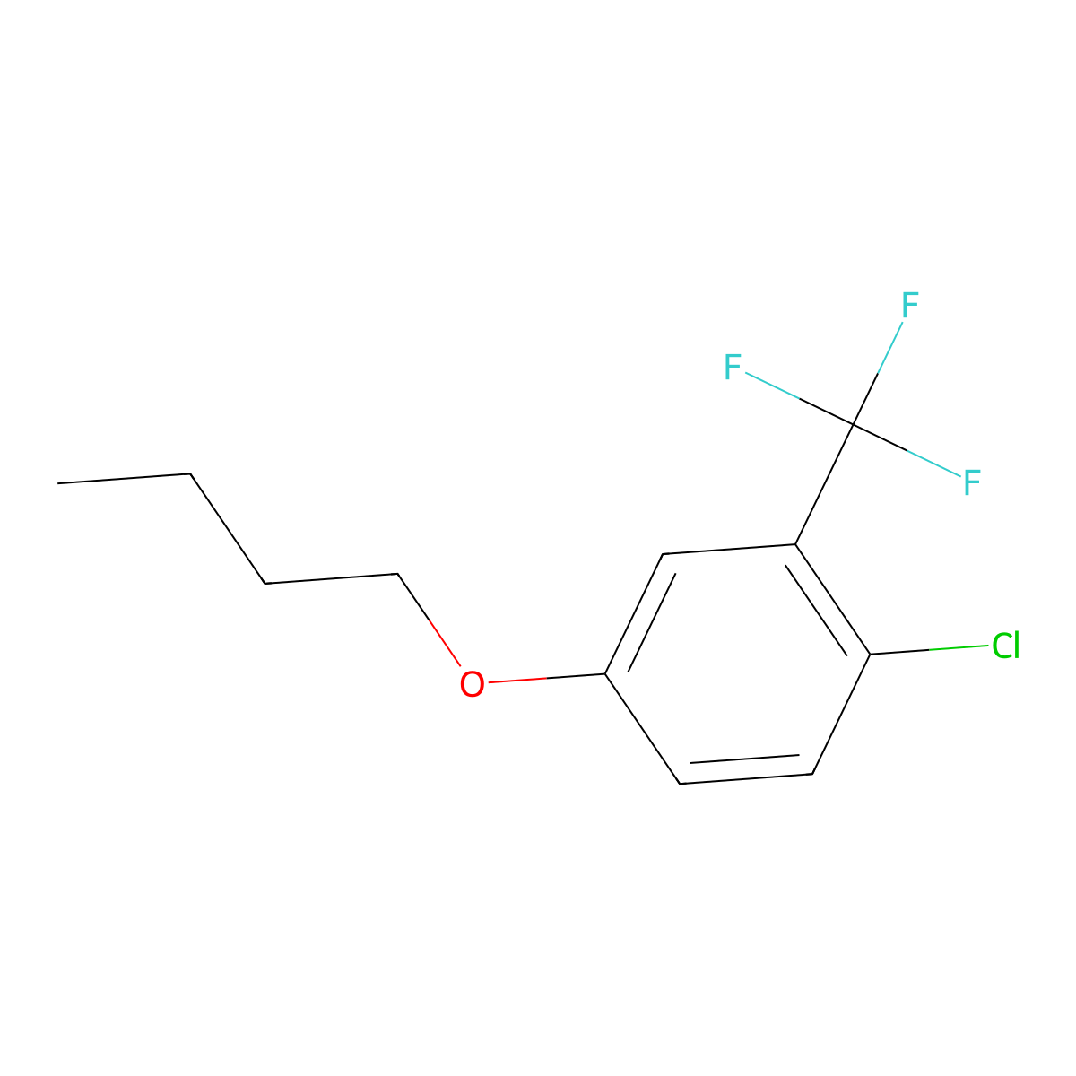 4-Butoxy-1-chloro-2-(trifluoromethyl)benzene molecular structure, CAS 1881290-31-8