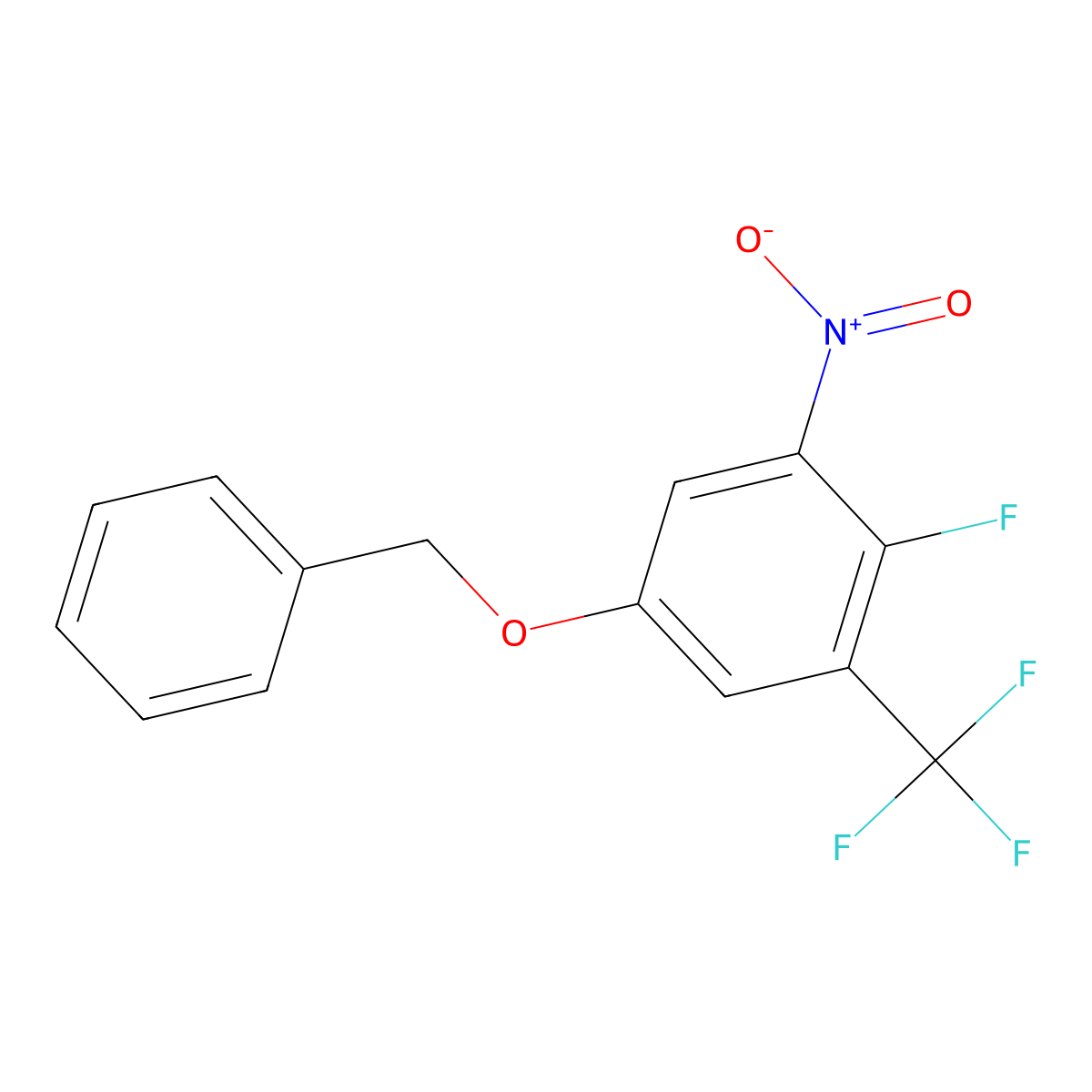 5-(Benzyloxy)-2-fluoro-1-nitro-3-(trifluoromethyl)benzene molecular structure, CAS 1881290-36-3