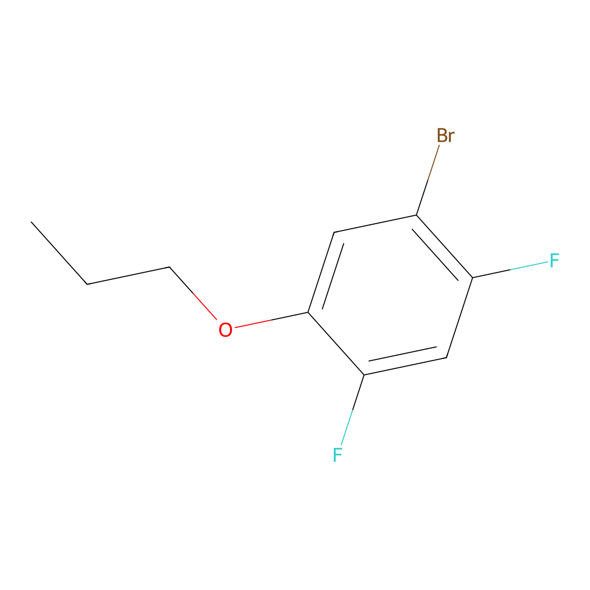 1-Bromo-2,4-difluoro-5-propoxybenzene molecular structure, CAS 1881290-38-5