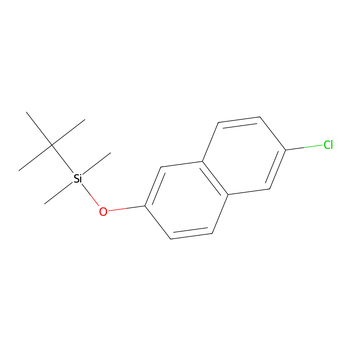 Tert-butyl[(6-chloronaphthalen-2-YL)oxy]dimethylsilane molecular structure, CAS 1881290-40-9