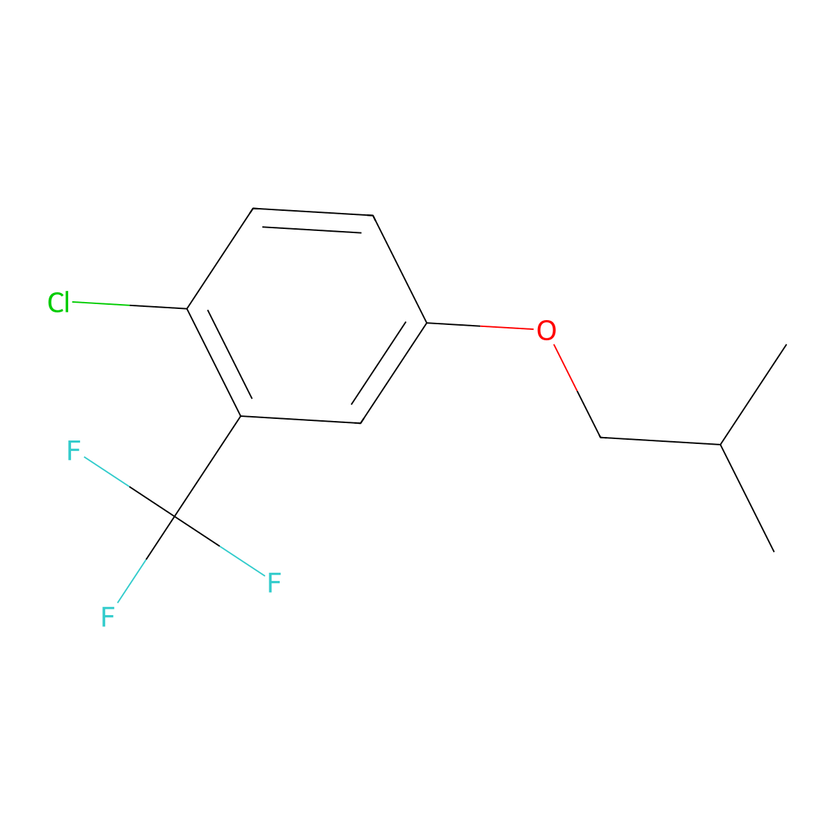 1-Chloro-4-(2-methylpropoxy)-2-(trifluoromethyl)benzene molecular structure, CAS 1881290-46-5