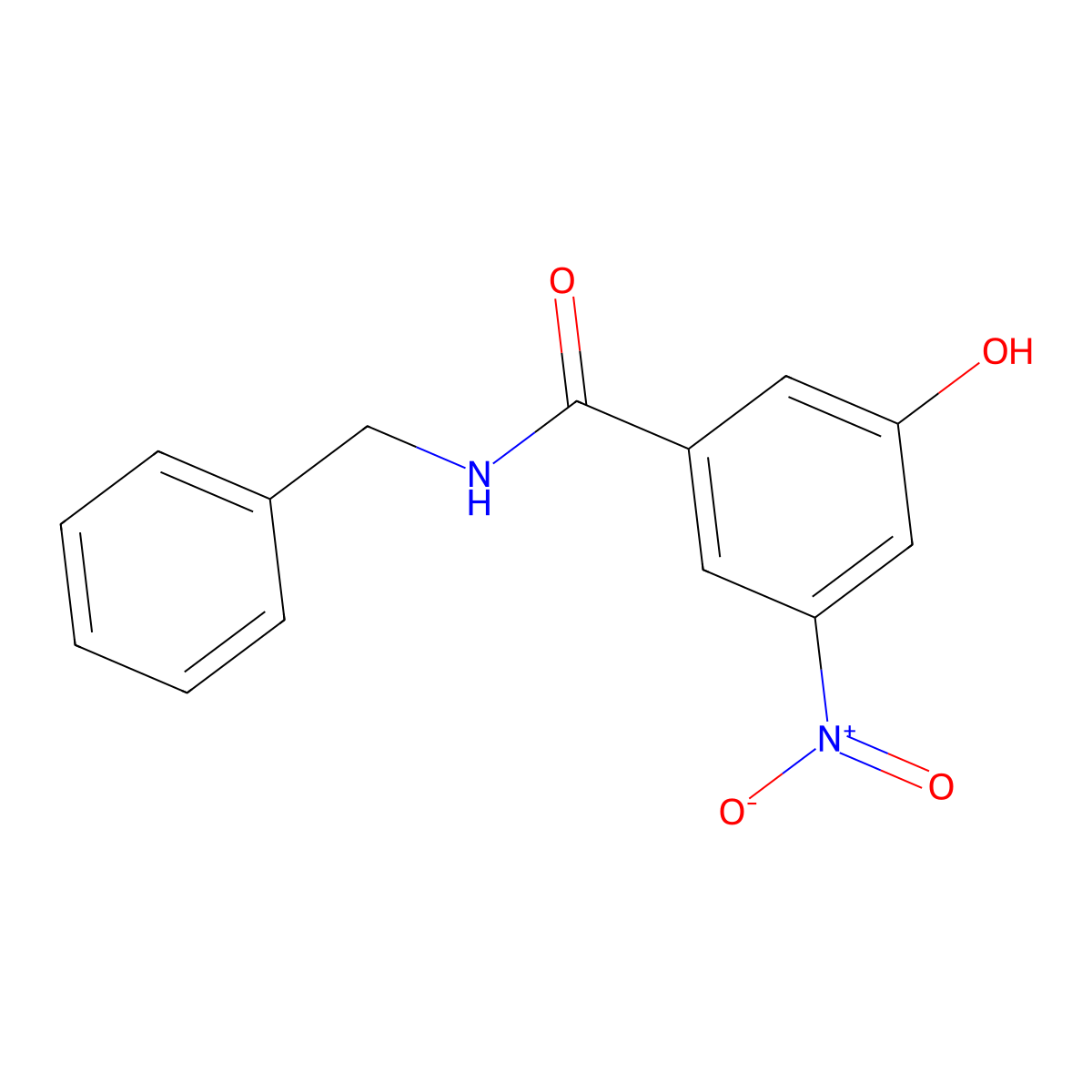 N-Benzyl-3-hydroxy-5-nitrobenzamide molecular structure, CAS 1881290-48-7