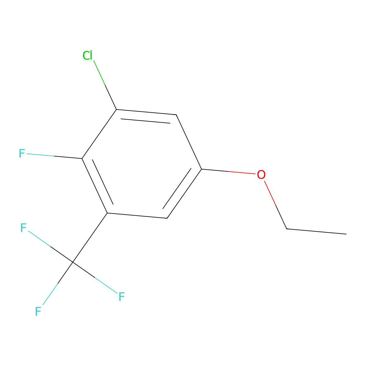 1-Chloro-5-ethoxy-2-fluoro-3-(trifluoromethyl)benzene molecular structure, CAS 1881290-55-6
