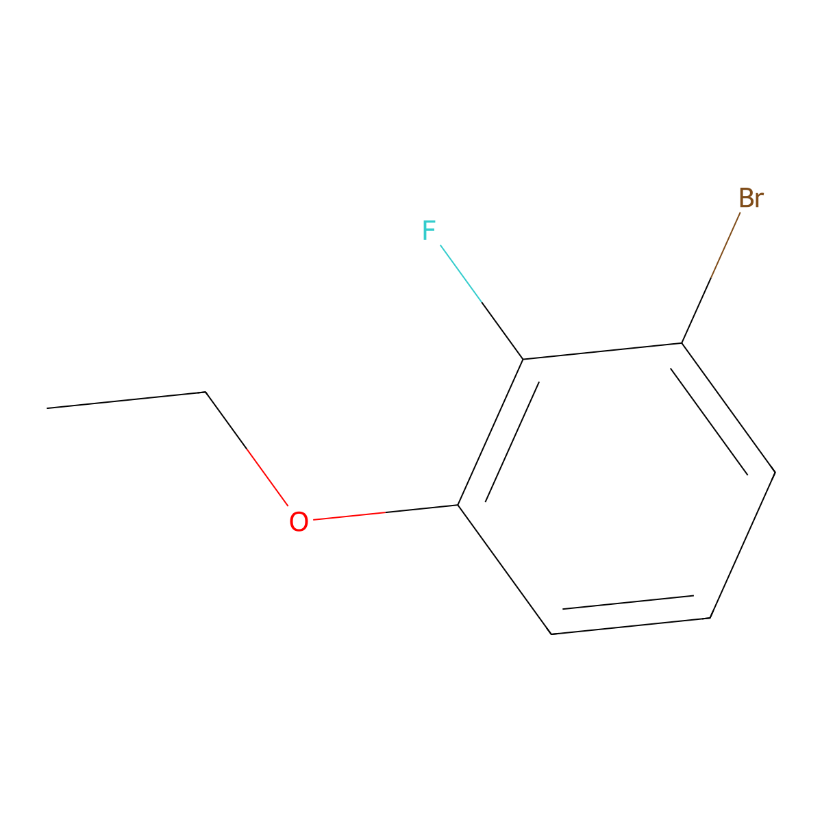 1-Bromo-3-ethoxy-2-fluorobenzene molecular structure, CAS 1881290-56-7