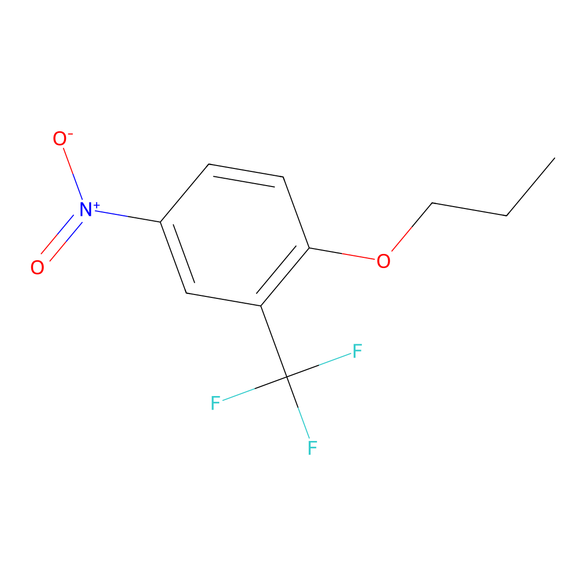 4-Nitro-1-propoxy-2-(trifluoromethyl)benzene molecular structure, CAS 1881290-57-8