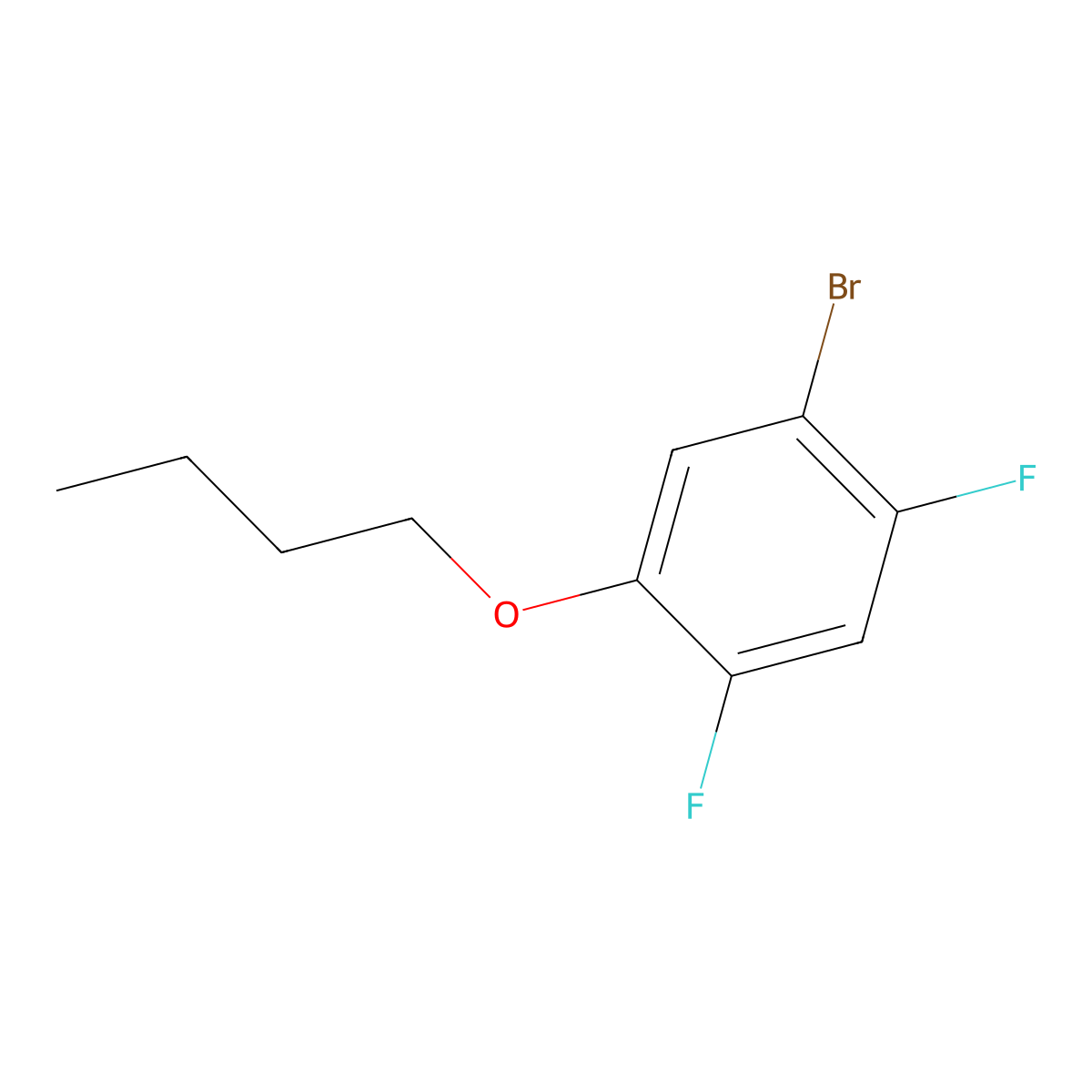 1-Bromo-5-butoxy-2,4-difluorobenzene molecular structure, CAS 1881290-58-9