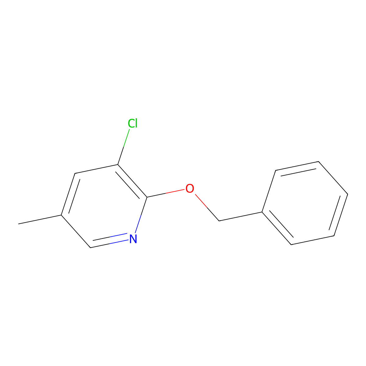 2-(Benzyloxy)-3-chloro-5-methylpyridine molecular structure, CAS 1881290-61-4