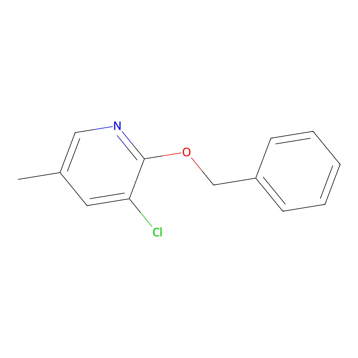2-(Benzyloxy)-3-chloro-5-methylpyridine molecular structure, CAS 1881290-61-4