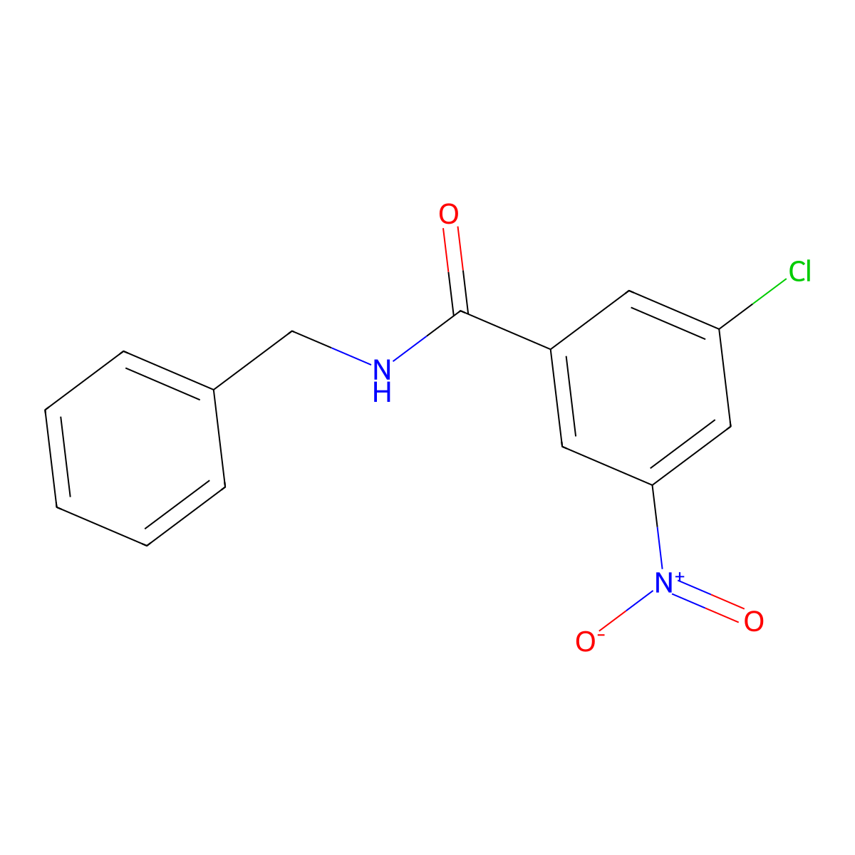 N-Benzyl-3-chloro-5-nitrobenzamide molecular structure, CAS 1881290-63-6