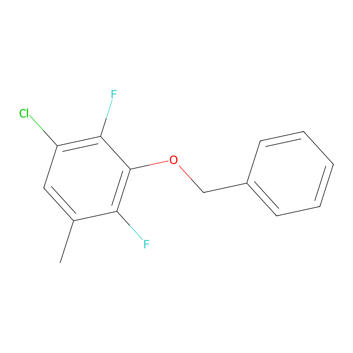 3-(Benzyloxy)-1-chloro-2,4-difluoro-5-methylbenzene molecular structure, CAS 1881290-65-8